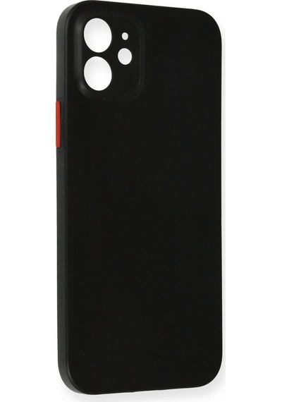 Cosmotex Newface Apple, Uyumlu iPhone 12 Kılıf Pp Ultra İnce Kapak - Siyah