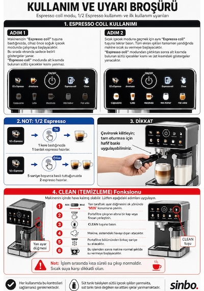 Scm-3036 Pro 20 Bar Espresso Makinesi, 7 Kahve, Süt Hazneli, Kapsül Uyumlu