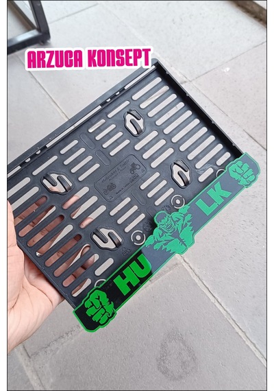 Motor Plakalık - Hulk Yazılı Plakalık - Hulk Motorsiklet Plakalık Pleksi Plakalık