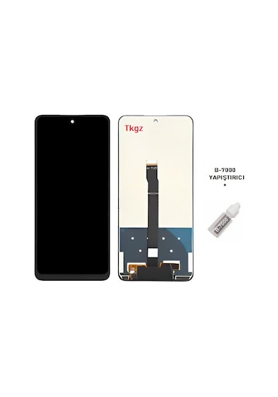 Tkgz - P Smart 2021 Uyumlu Lcd Ekran Dokunmatik Servis + B-7000 Çok Renkli