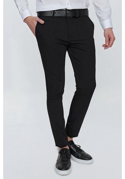 Efor P 1077 Slim Fit Siyah Spor Pantolon Siyah