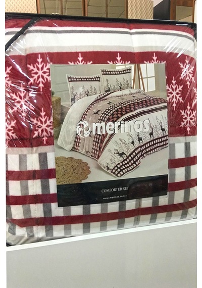 Merinos Comforter Yorgan Seti Kırmızı