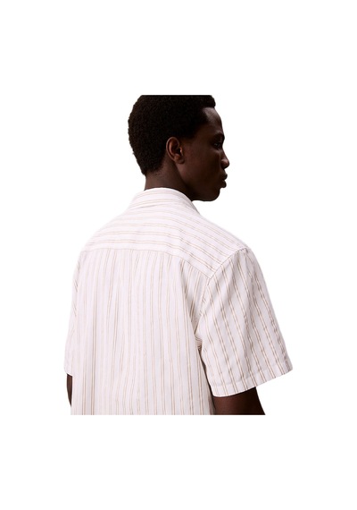 Calvin Klein Lv04lb275g Ss Supima Chest Embeck Erkek Gömlek Beyaz