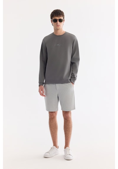 Avva Erkek Antrasit Bisiklet Yaka Pamuklu Kolay Ütülenen Bi-stretch Regular Fit Sweatshirt A61y1205