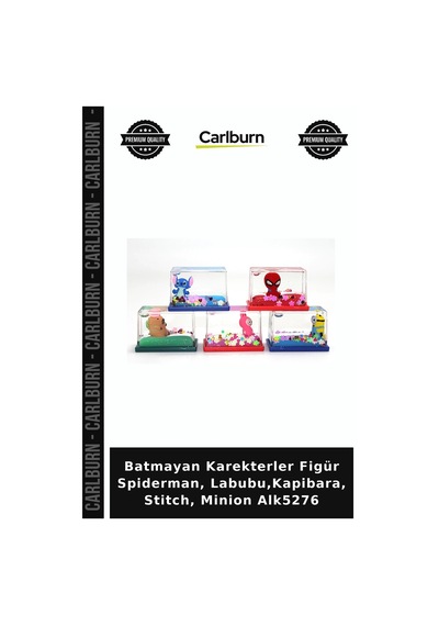 Özel Üretim Koleksiyon Batmayan Karekterler Figür Spiderman, Labubu,kapibara, Stitch, Minion Alk5276