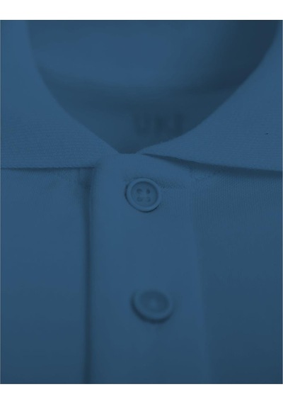 Uki İndigo Comfort Fit Polo Yaka Pike T-shirt Indigo