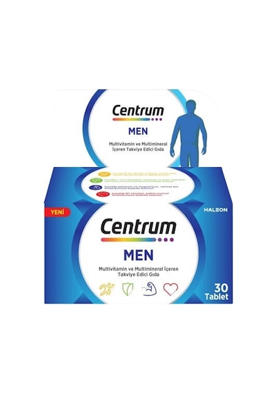 Centrum Men 30 Tablet - Multivitamin Ve Multimineral İçeren Takviye Edici Gıda