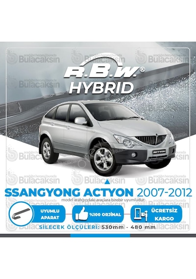 Ssangyong Actyon Ön Silecek Takımı (2007-2012) RBW Hibrit