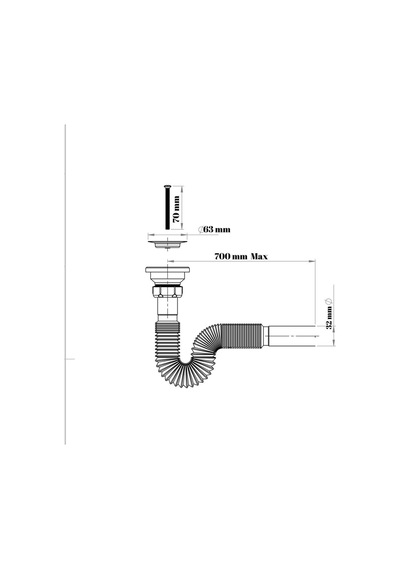 Desiphon Körüklü Lavabo Sifonu Lüks Körüklü Lavabo Evye Sifonu Diğer