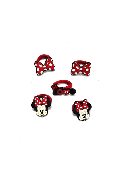 Minnie Lastikli Toka 5 Adet Kırmızı