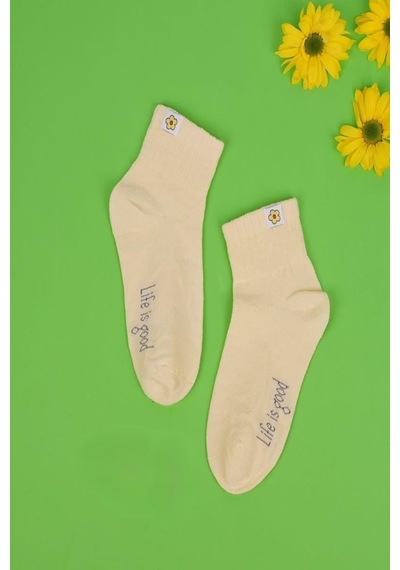 Kıpırık Baby 3'lü Kız Çocuk Basic Lila Sarı Beyaz Soket Çorap-1328 Lila