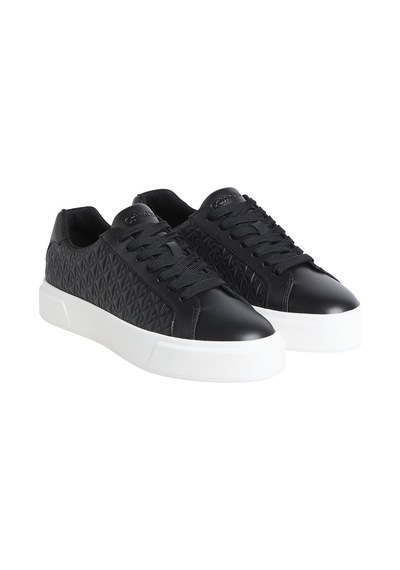 Calvin Klein Jeans Kadın Basket Lace Up Lth Aop Ayakkabı Yw0yw02006beh Siyah