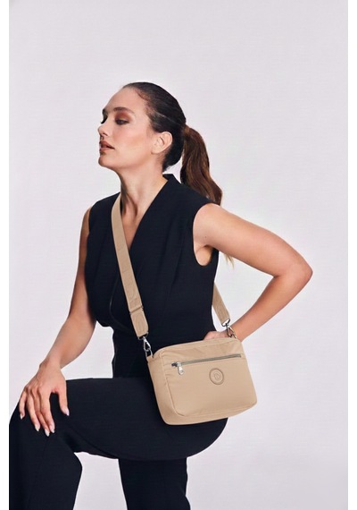 Louisiana Polo Bolsas Çapraz Askılı Kadın Çanta Bej 1106 Bej