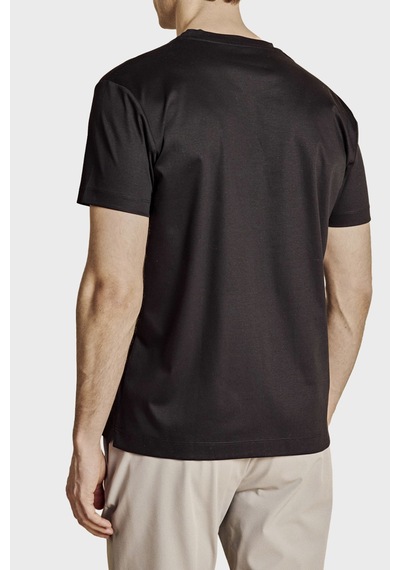 Brooks Brothers % 100 Pamuk Bisiklet Yaka T-shirt Erkek T Shirt Bbss26mts008112 Siyah
