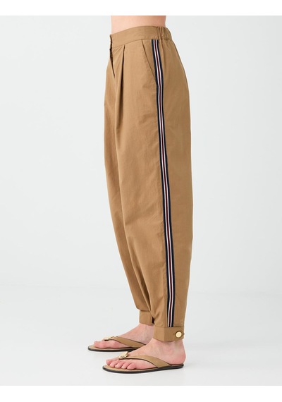 Jimmy Key Deve Tüyü Şerit Detaylı Pileli Dar Paça Pantolon 6sw185646260