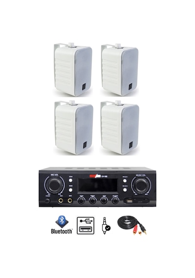 Lastvoice Wall Small Paket-2 Hoparlör ve Anfi Ses Sistemi Seti