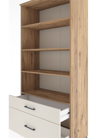 Hyperion Dolap 4 Raflı 2 Çekmeceli 88x44x195 Çam-aytaşı Çam