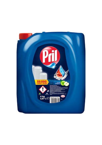 3 Adet Pril Bulaşık Deterjanı 4 Kg Elma