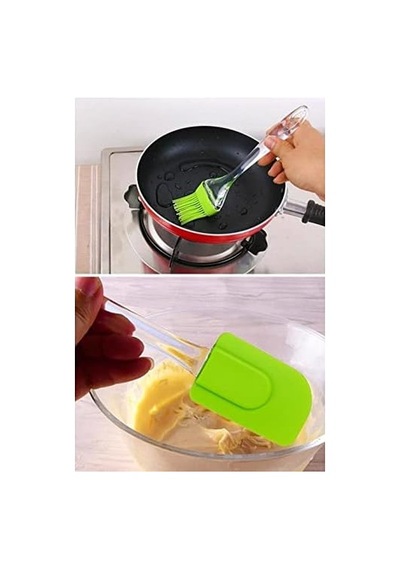 Silikon Spatula Ve Fırça Seti, Silikon Yağ Fırçası, Silikon Yağ Sos Yumurta Fırçası, Damla Saplı Mutfak Hamur Spatula