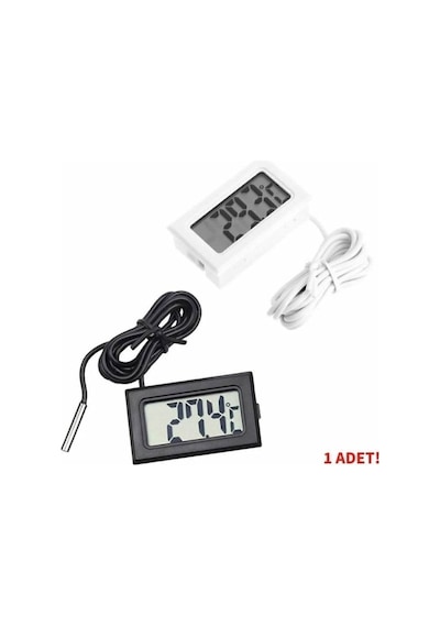 Sıcaklık Isı Termometresi Mini Dijital Isı Ölçer Ntc Sensör -50c 110c Buzdolabı Akvaryum Oda