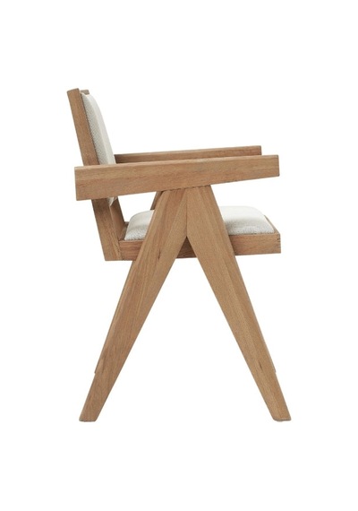 Kalmar Ahşap Ceviz Sandalye Natural - Beyaz