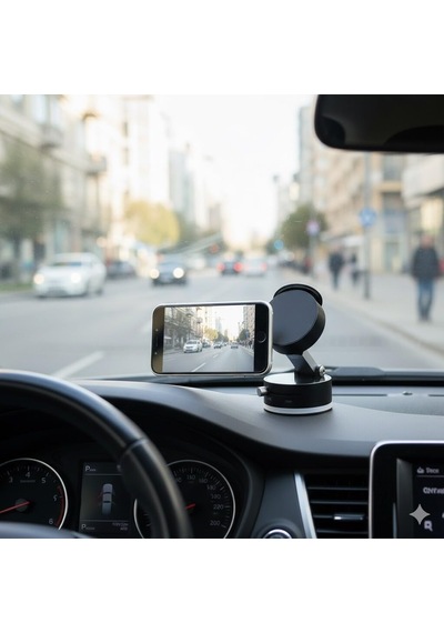 Manyetik Araç Telefon Tutucu, 360 Derece Dönebilen, Göğüs Paneli Montajı, Evrensel Uyumlu 2 Mixed