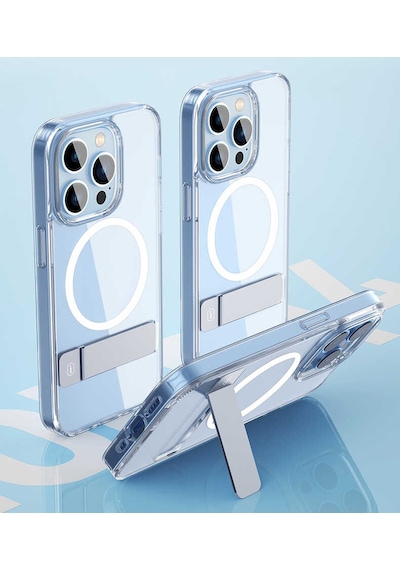 Wiwu Apple Uyumlu iPhone 14 Kılıf Standlı Magsafe Wireless Şarj Özellikli Wiwu Aurora Serisi Kapak ZORE-270345