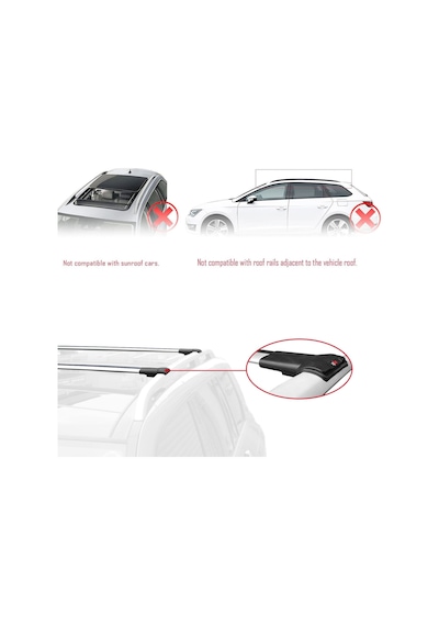 Ford Grand C-max 2011-2019 Arası İle Uyumlu Fly Model Ara Atkı Tavan Barı Gri