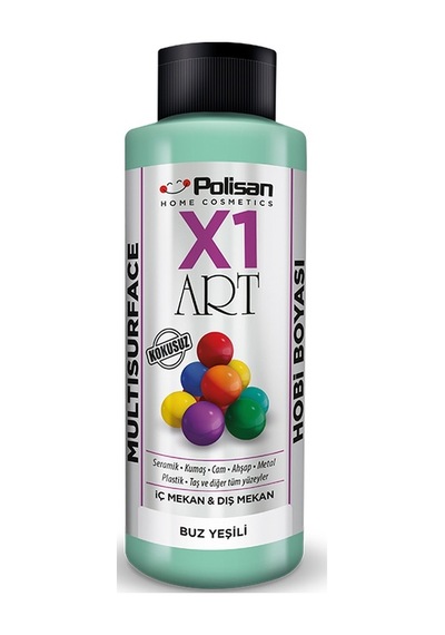 Polisan X1 Art Multisurface Hobi Boyası Buz Yeşili 120 ML