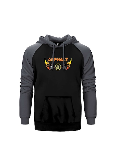 Asphalt 9 Legends Gri Renk Reglan Kol Kapşonlu Sweatshirt Gri