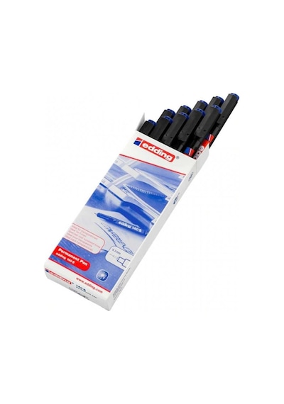 Edding 140S Mavi 0.3 Mm Asetat Kalem Permanent S 10Lu Kutu