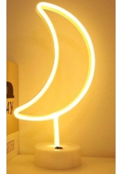Neon Işıklı Ay Gece Lambası-9029844433684 Çok Renkli