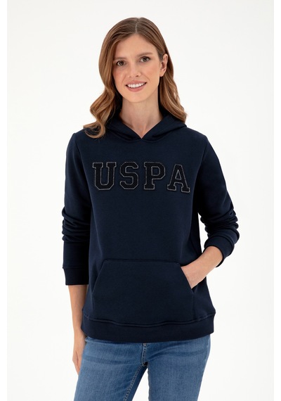 U.S. Polo Assn. Kadın Lacivert Basic Kapüşonlu Sweatshirt 50296931-VR033