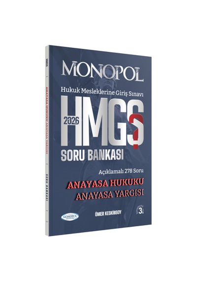 Hmgs Anayasa Hukuku Anayasa Yargısı Soru Bankası 3. Baskı Monopol Yayınları