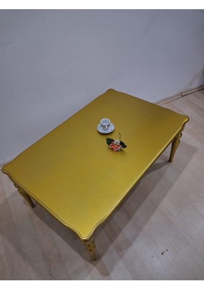 Orta Sehpa Demonte 90684 Model Kayın Aslan Retro Ayak Gold Renk El Yapım
