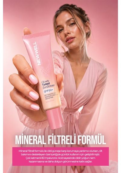 Glowly Tinted Mineral Sunscreen Spf50+ Renkli Mineral Filtreli Güneş Koruyucu Krem 35 Ml