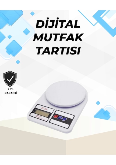 Hassas Tartım İçin Dijital Mutfak Terazisi 10kg / 1g Çok Renkli