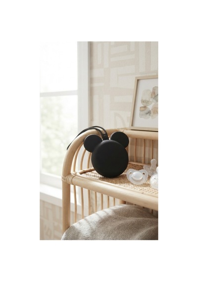 Mickey Mouse Silikon Emzik Kutusu - Emzik Saklama Kabı - Hijyenik Ve Askılı Tasarım Siyah