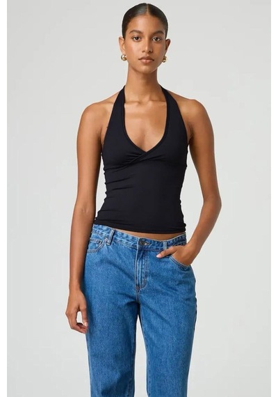 Seeh Siyah Boynu Bağlamalı Body Sh223