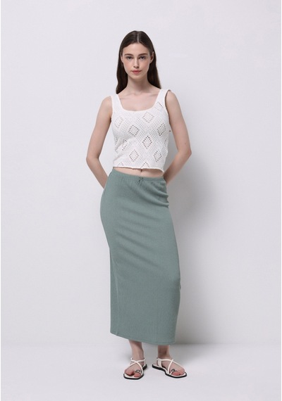 Colin's Colins Slim Fit Düz Kadın Yeşil Etek Cl1075023 Q1.v1 Sag Sage