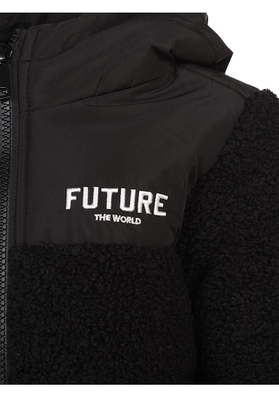 Civil Boys Future Baskılı Kapşonlu 2-5 Yaş Mont - Siyah