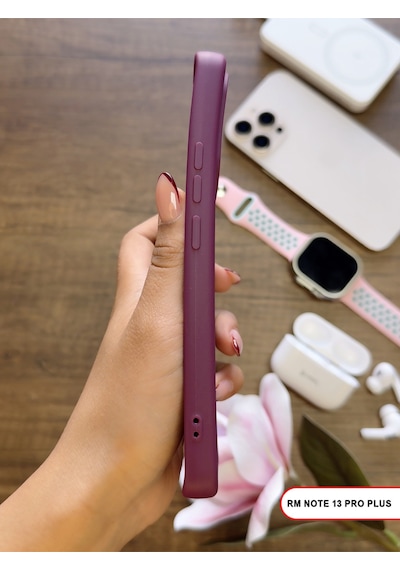 Redmi Note 13 Pro Plus Uyumlu Kamera Korumalı Darbeye Dayanıklı Renk Atmayan Keep Silikon Kılıf Mor