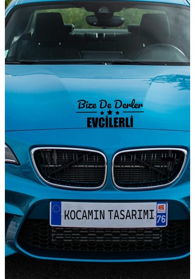 Afyonkarahisar Evciler Klasik Siyah Sticker Afyonkarahisar Bize De Derler Evcilerli 40x15 Cm Araba Çıkartma 40 CM - Siyah