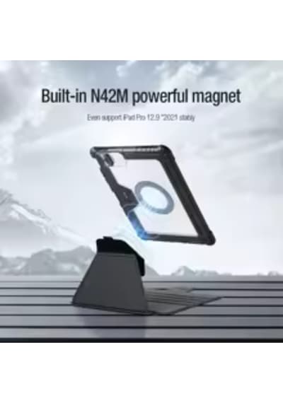 Nillkin Apple Uyumlu iPad Air 11inç M2/m3 Air 4/5.nesil 10.9 Kalemlikli Standlı Düşmeyedayanıklı Kılıf Arka Kapak