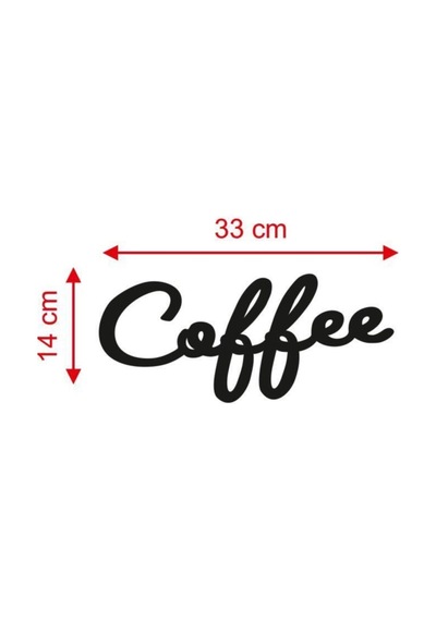 Dekoratif Coffee Kahve Yazısı Ahşap Duvar Dekoru Tablo
