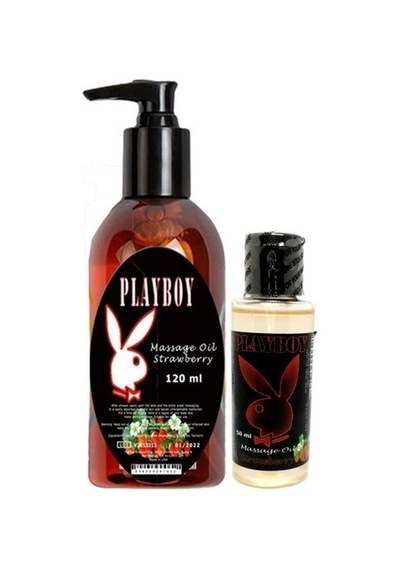 Playboy Aromaterapi Çilek Massage Oil 120 Ml + Çilek Aromalı Massage Vücut Masaj Yağı 50 Ml