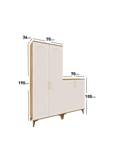 Kale Metal Kulp Kla4190 Ayakkabılık Portmanto Vestiyer Ekru Ceviz Ceviz - Ekru Kale Metal Kulp Kla4190 Ayakkabılık Portmanto Vestiyer Ekru Ceviz Ceviz - Ekru