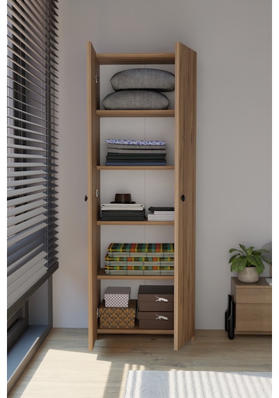 Alpaevmobilya 150 Cm 2 Kapaklı 5 Raflı Geniş Çok Amaçlı Yatak Odası Kıyafet Dolabı Düzenleyici Ve Organizer Atlantik Çam Alpaevmobilya 150 Cm 2 Kapaklı 5 Raflı Geniş Çok Amaçlı Yatak Odası Kıyafet Dolabı Düzenleyici Ve Organizer Atlantik Çam
