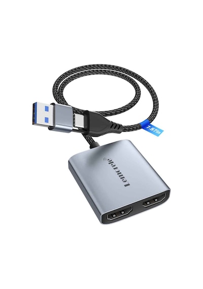 Lemorele Ac07, Usb Ve Type-c Çıkışlı 1080p Video Capture Card - Tak Ve Çalıştır - Hdmı Çıkışlı Yakalama Kartı