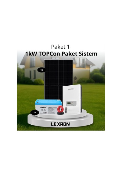 1kw Jel Akülü Solar Paket Sistem Paket 1